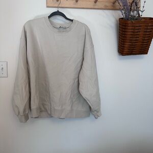 Zara Women's Beige Crewneck Sweater